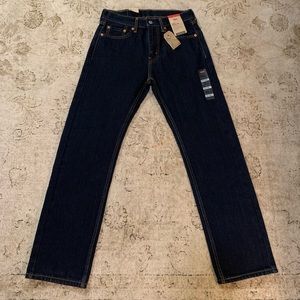 NEW Levi’s Jeans 505 Regular Straight Leg Blue Jeans 29x30 100% Cotton Dark